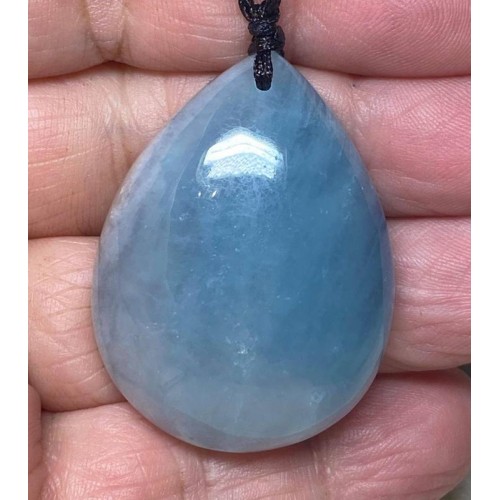 Aquamarine Gemstone Teardrop Pendant 03